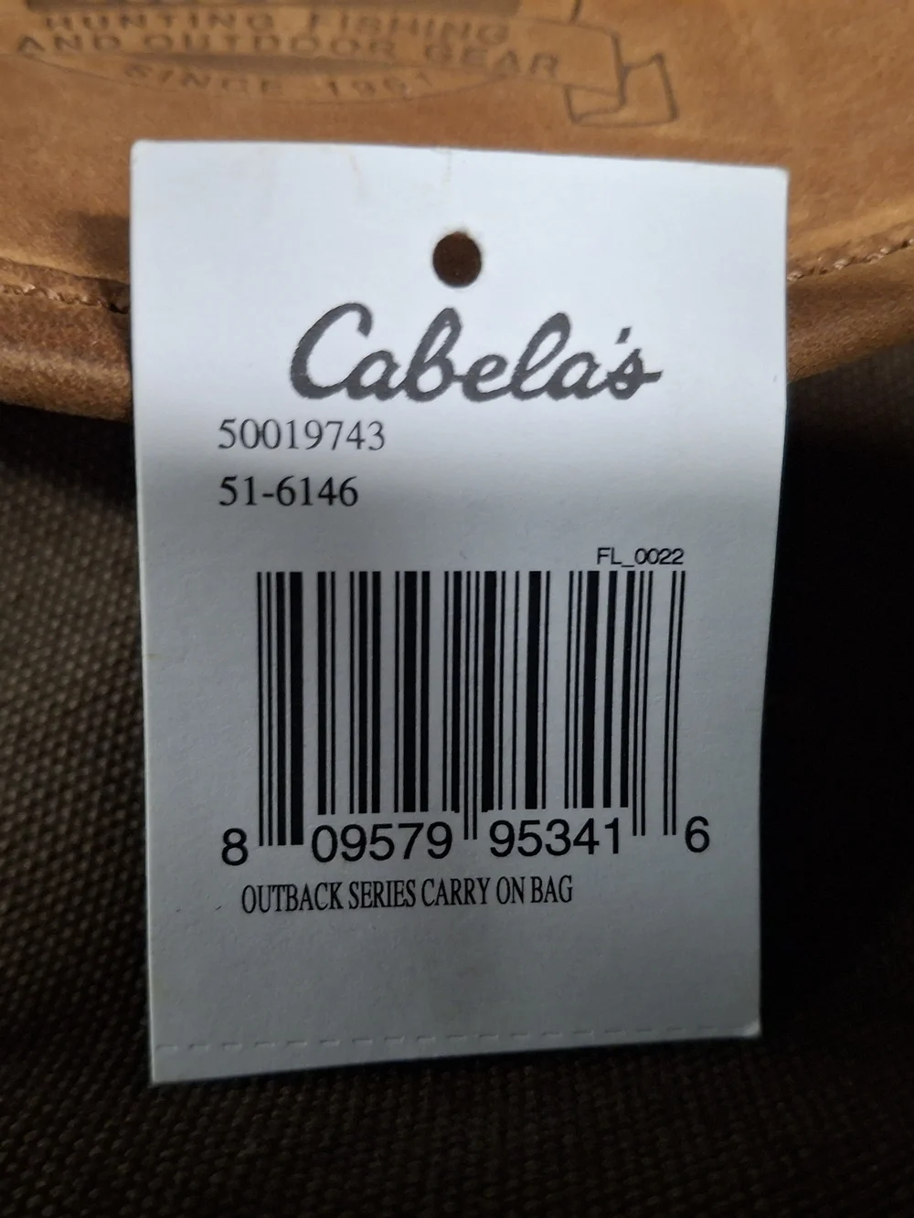 Cabela's Brown Leather & Olive Canvas Messenger Bag